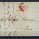 P) Lombardei-Venetien Mi 3y EF befördert von Mailand n. Pavia