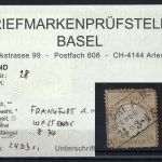 DR Mi 28 ° mit Befund Prüfstelle Basel, ME 2.800€, Mängel