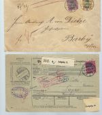 DR 5 belege mit Mi 58, 59, 61, 62, Einschreiben/Paketkarte/Wertbrief ME 400€