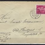 DR Mi 908 Bedarfsbrief befördert von Waiblingen n. Stuttgart