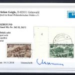 C) Saarland Mi 262 II - 263 I ° mit KB Geigle BPP, ME 350€, einwandfrei