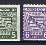 C) Lokalausgaben 1945-50 Naumburg Mi 1-6 **, ME 120€, geprüft Zierer