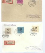 C) Lokalausgaben 1945-50 Großräschen, umfangreiche Partie marken/Belege
