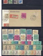 C) Lokalausgaben 1945-50 Großräschen, umfangreiche Partie marken/Belege