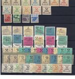 C) Lokalausgaben 1945-50 Großräschen, umfangreiche Partie marken/Belege