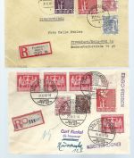 C) Bizone/Gemeinschaftsausgaben, 2 FDC´s R-Briefe echt befördert