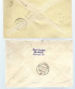 C) Bizone/Gemeinschaftsausgaben, 2 FDC´s R-Briefe echt befördert