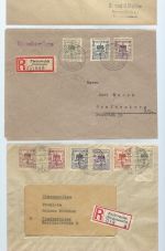 C) Lokalausgaben Finsterwalde Mi 1-12 FDC + 2 R-Briefe