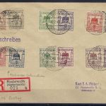 C) Lokalausgaben Finsterwalde Mi 1-12 FDC mit PF 8 II