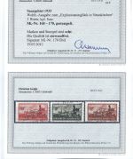 Saargebiet Mi 168-170 °, ME 200€, Befund Geigle BPP