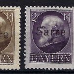 Saargebiet Mi 27a, 28 b je * ungebraucht, gepr. Braun BPP