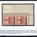 Saargebiet Mi 5 a II A / A + S Paar ** einwandfrei, KB Braun BPP