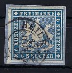 Württemberg Mi 32 c auf Briefstück, ME 300€, tief gepr. Thoma BPP