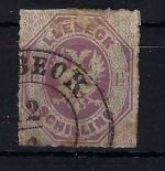 Lübeck Mi 14 °, ME 110€, gep. Flemming BPP, Mängel