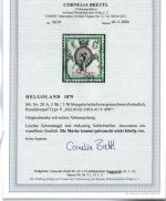 Helgoland Mi 20 A °, ME 1.500€, FA Brettl BPP, GESTEMPELT NICHT HÄUFIG