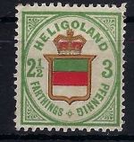 Helgoland Mi 17 a * mit Falzrest, ME 400€, sig. Dr. Derichs, Mängel