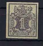 C) Hannover Mi 9 * mit Falzrest, vollrandig in Luxus Qualität, ME 100€