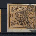 C) Braunschweig Mi 6 (3), mit 6 a Y (Mundstück n. rechts) gp., ME 280€