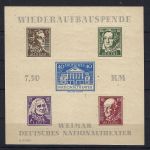 Thüringen Block 3 B **, Kringel unter der linke Wertangabe 40