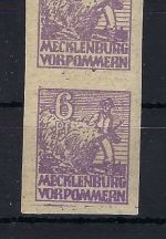 Meckl. Vorpommern Mi 33 yd U senk. Paar **/* + Abklatsch