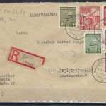 Prov. Sachsen Mi 80 ya und weitere, MiF R-Brief Zeitz n. Berlin-Steglitz, ME 75€