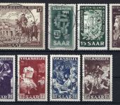 Saarland Jahrgang 1951 °, ME 325€, 304, 305, 309-313 je gepr. Ney VP