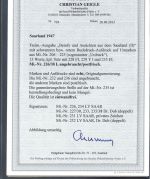 Saarland Mi 226-238 I **/* (232, 236 *, Rest **), ME 3.150€, FA Geiglr BPP