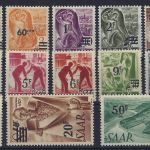 Saarland Mi 226-238 I **/* (232, 236 *, Rest **), ME 3.150€, FA Geiglr BPP