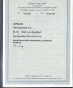 Saarland Block 1-2 ** , ME 1.700€, mit FA Ney BPP