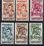 Saargebiet ME 144-149 *, ME 85 €, geür. Ney VP
