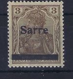 Saargebiet Mi 3 II ** einwandfrei, ME 420¶, Befund Braun BPP