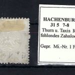 DR Mi 1 FZL ° mit TuT Stemp. Hachenburg, fehlendes Zahnloch
