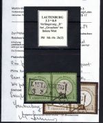 DR Mi 2b waag. Paar mit klarem Ra2 Lautenburg, gute Qualität