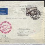 DR Mi 498 Zeppelinbrief Südamerikafahrt 1930, n. Valdivia (Chile)