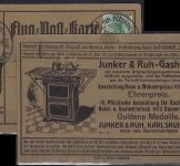 DR 2 Flugpostkarten Rhein am Main, dabei Junker & Ruh-Gasherde