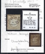 DR Mi 22 ° mit sehr seltenem Charlottenburg Stempel, Befund Sommer BPP