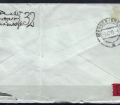 Bund Mi 222-25 Brief, mit 222 Ecke Ol, 224+25 Ecke UR mit Pl. Nr. 1+2