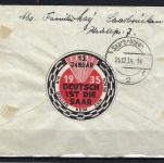 Saargebiet Mi 171-177 Satzbrief echt befördert
