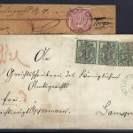 C) Hannover 2 Briefe mit Mi 2 (3 mit Paar) und Nachverw. auf NDP