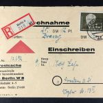 P) DDR Mi 253, 246 (4) MiF Berlin - Dresden, Einschreiben-Nachnahme