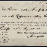 P) Altdeutschland, Baden, Postkutsche, Postwagen-Expedition 1855