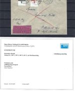 P) DR Mi 399-401 Satzbrief einwandfrei, KB Schlegel BPP