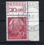 P) Bund Mi 185y ° Eckrand OR tiefst gepr. Schlegel BPP