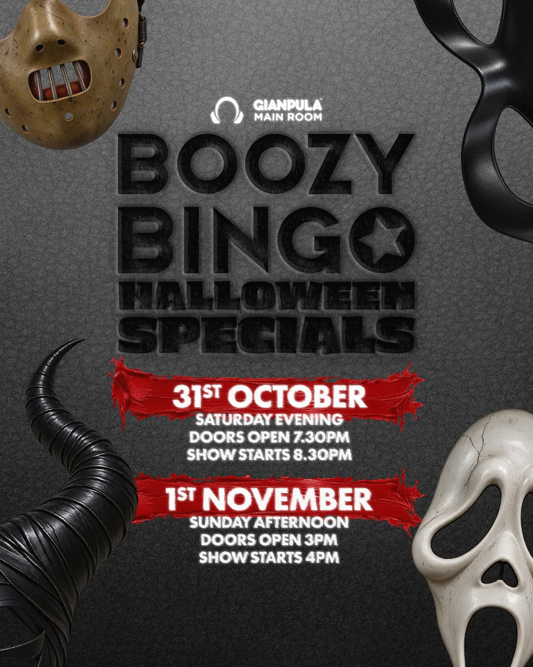 Boozy Bingo pres. Halloween Special - 1st November