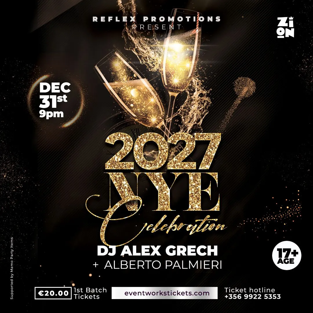 Zion NYE Party with DJ Alex Grech