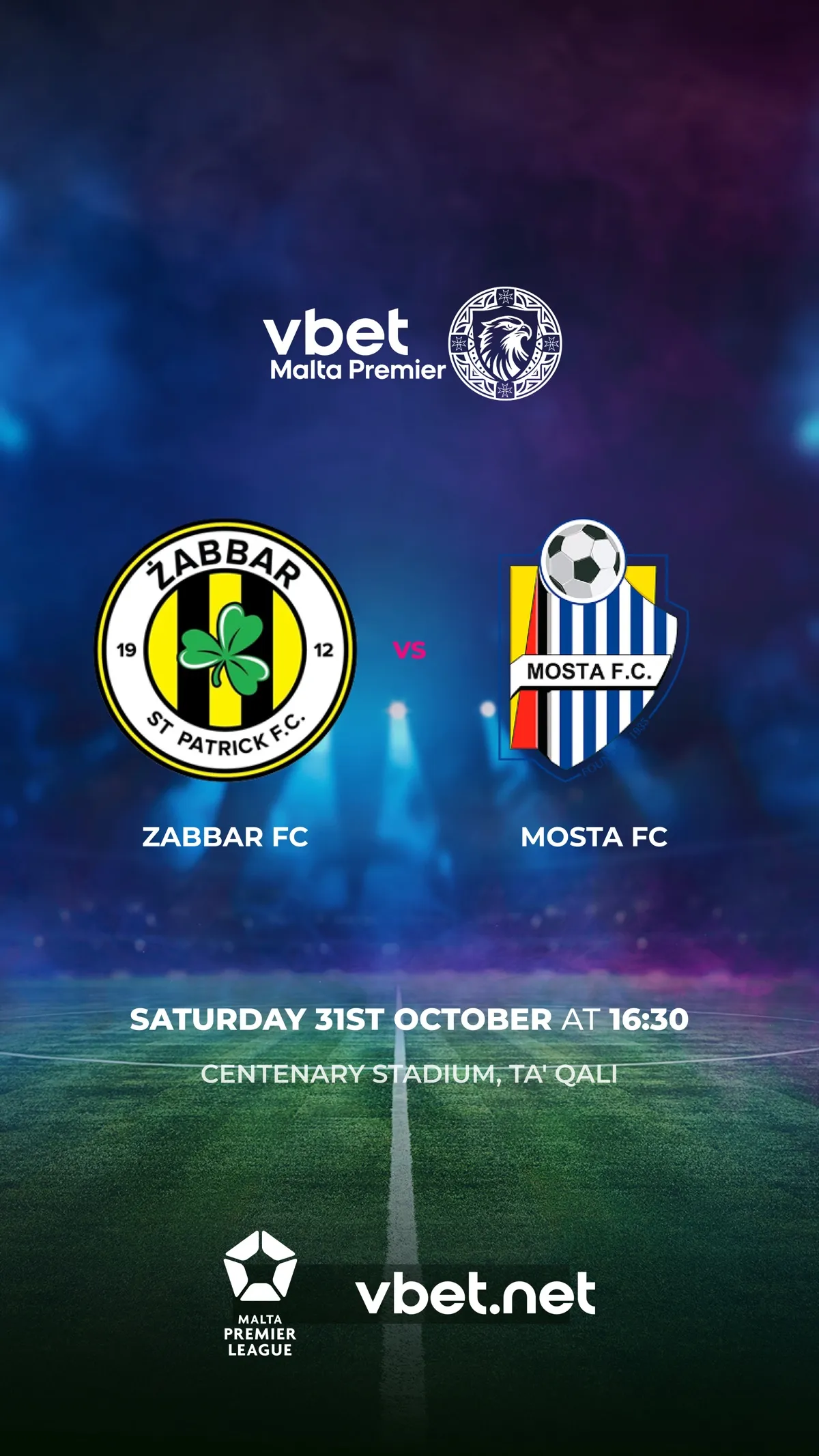 Zabbar St. Patrick FC - Mosta FC - VBet Malta Premier League 2026/2027