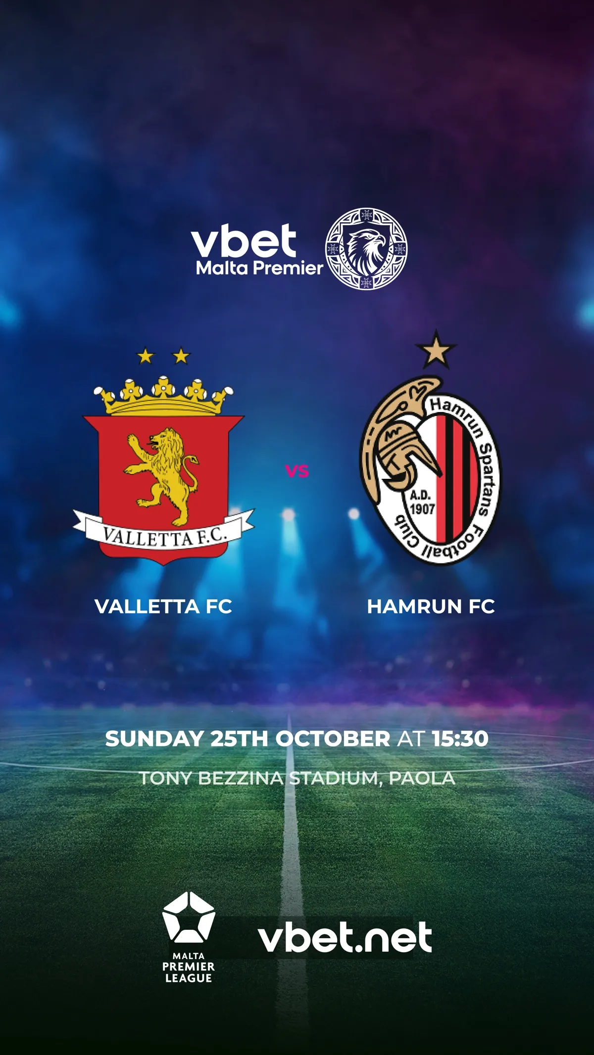 Valletta FC - Hamrun Spartans FC - VBet Malta Premier League 2026/2027