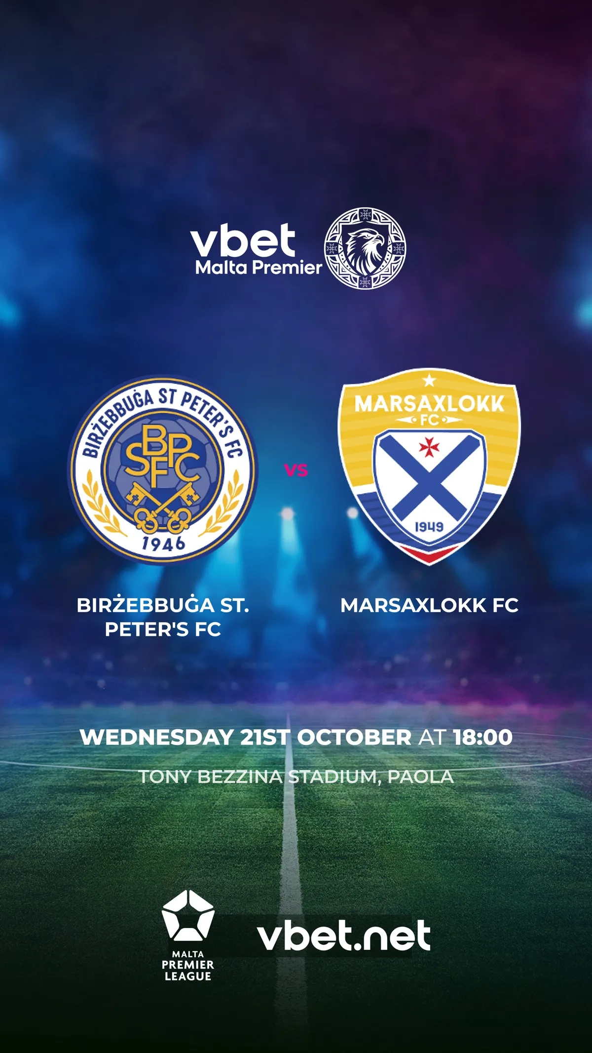 Birzebbuga St Peters FC - Marsaxlokk FC - VBet Malta Premier League 2026/2027