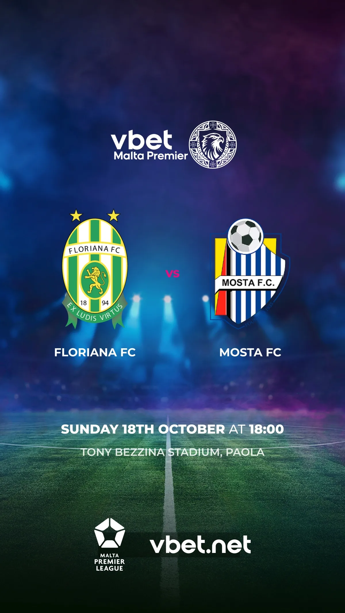 Floriana FC - Mosta FC - VBet Malta Premier League 2026/2027