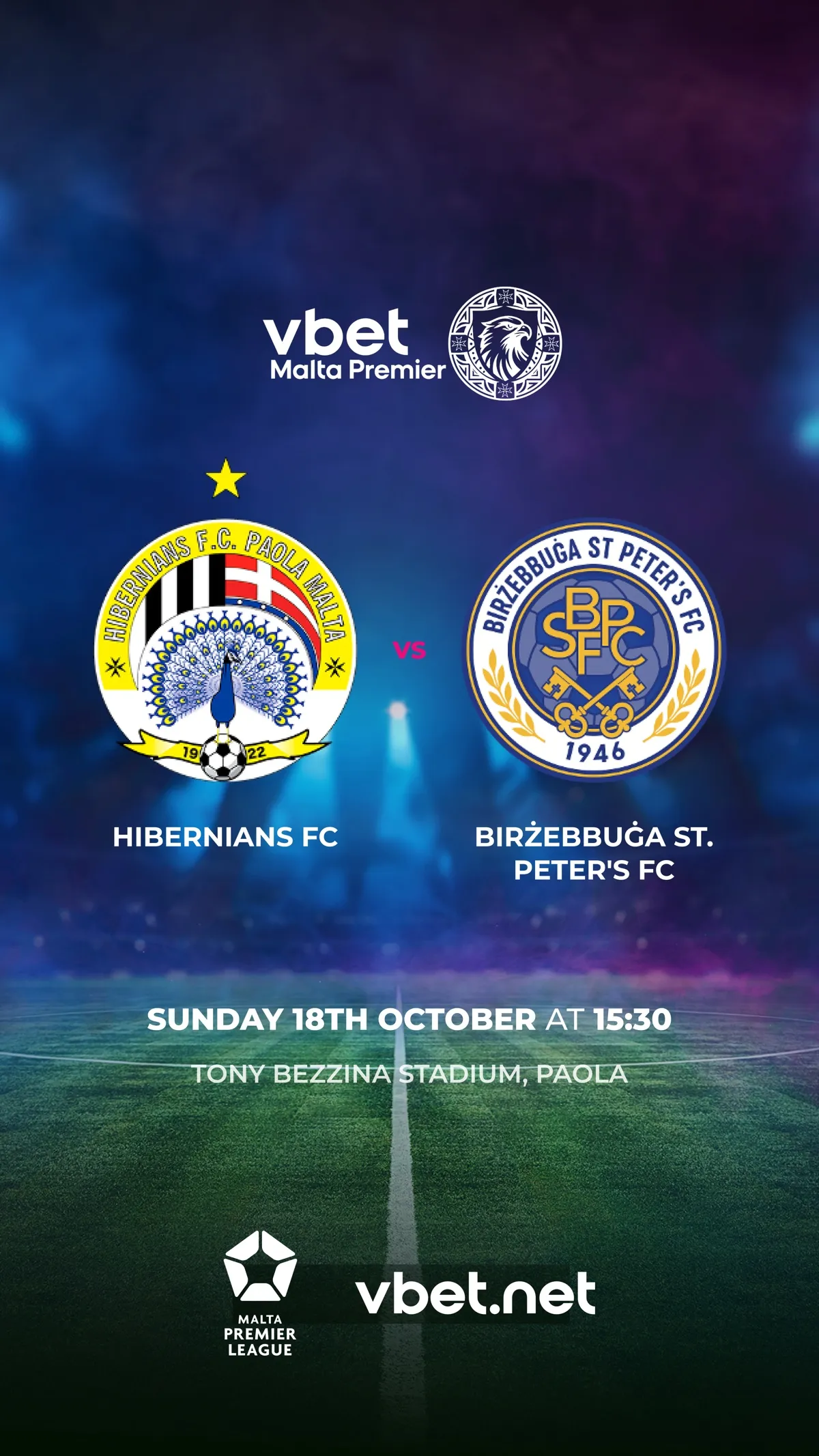 Hibernians FC - Birzebbuga St Peters FC - VBet Malta Premier League 2026/2027